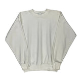 90S Blank Made In USA Pro Select Sweatshirt - Large White Cotton Blend