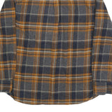 GRAYER Mens Grey & Orange Cotton Blend Flannel Shirt L Long Sleeve Casual