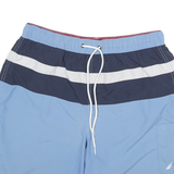 NAUTICA Mens Shorts Blue & Navy Stripe Casual L W30 Drawstring Lightweight