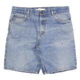 FADED GLORY Mens Denim Blue Relaxed Fit Shorts L W36 Classic Cotton Blend Casual