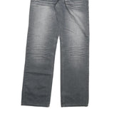 AIZHIZOU Womens Regular Grey Denim Jeans Cotton Blend W28 L32 Embroidered