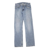 CARHARTT Mens Jeans Blue Regular Straight Denim Light W30 L33 Zip Cotton Blend