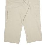 DICKIES Mens Beige Cotton Regular Straight Trousers W40 L30 Cargo Workwear