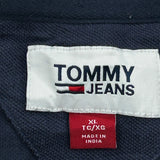 Tommy Jeans Polo Shirt - XL Navy Cotton
