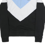 FILA Womens Blue & White & Black Sweatshirt High Neck M Cotton Pullover