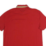 TOMMY HILFIGER Mens Red Short Sleeve Polo Shirt 2XL Cotton Basic Casual