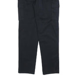 EUROPEAN PROJECT Mens Cotton Blend Black Regular Straight Trousers W30 L34 Cargo