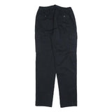 EUROPEAN PROJECT Mens Cotton Blend Black Regular Straight Trousers W30 L34 Cargo