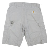 CARHARTT Mens Cargo Shorts Grey Relaxed Fit M W32 Durable Cotton Blend