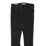 LEVI'S Womens Black Slim Skinny Denim Cotton Blend W28 L28 Stylish Zip Jeans