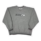 Nike Spellout Sweatshirt - 2XL Gray Cotton