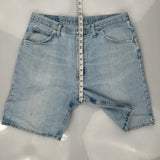 Wrangler Denim Shorts - 34W 10L Light Wash Denim