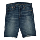 501 Levis Denim Shorts - 34W 11L Blue Cotton