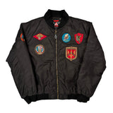 Flight Spire Graphic Bomber Jacket - 2XL Black Polyester