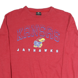 COLLOSEUM Mens Red Kansas Jayhawks Crew Neck L Sweatshirt Cotton Pullover