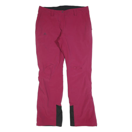 SALOMON Womens Polyester Blend Pink & Black Outdoor Trousers W38 L32 Regular Fit