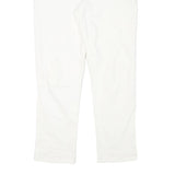 TOMMY HILFIGER Womens Cotton Blend White Regular Fit Straight Trousers W32 L27