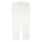TOMMY HILFIGER Womens Cotton Blend White Regular Fit Straight Trousers W32 L27