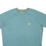 CARHARTT Mens Blue Crew Neck Short Sleeve Casual T-Shirt 2XL Cotton Blend
