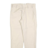 JOAH KRAUS Womens Cotton Blend Beige Regular Straight Trousers W34 L32 Stylish