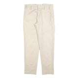 JOAH KRAUS Womens Cotton Blend Beige Regular Straight Trousers W34 L32 Stylish
