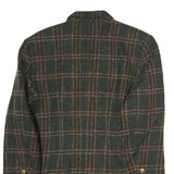 Womens Green & Burgundy Checked Wool Button Jacket M Tailored Classic