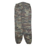 SOLOGNAC Mens Cotton Blend Green Camouflage Regular Tapered Trousers W32 L32