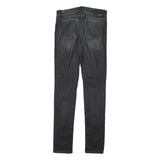 DIESEL Womens Slim Black Denim Light Wash Jeans W28 L32 Skinny Cotton Blend Zip