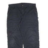 CARHARTT Mens Cotton Blend Blue Relaxed Straight Trousers W40 L32 Workwear