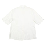 MARINA RINALDI Womens White Shirt L Cotton Blend Stylish Button Shirt