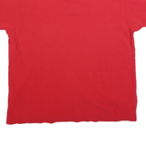 LACOSTE Mens Red Short Sleeve Plain Polo Shirt L Classic Cotton Blend