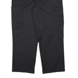 DICKIES Mens Cotton Blend Black Relaxed Cargo Trousers W36 L29 Workwear