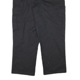 DICKIES Mens Cotton Blend Black Relaxed Cargo Trousers W36 L29 Workwear