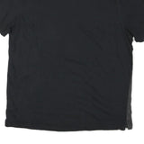 CALVIN KLEIN Mens Black & Grey Striped Polo Shirt XL Cotton Blend Casual