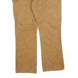 DICKIES Mens Cotton Blend Brown Relaxed Straight Trousers W40 L32 Workwear
