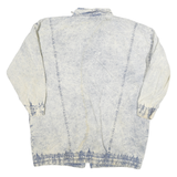 CURRENT SEEN Womens Blue & Cream Button Cotton Jacket XL Woven Stylish Casual