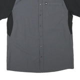 ODLO Mens Grey & Black Performance Shirt L Button Front Sportswear Casual