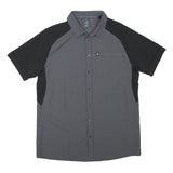 ODLO Mens Grey & Black Performance Shirt L Button Front Sportswear Casual