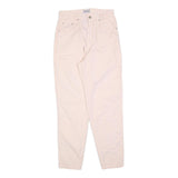 PACIFIC LINE Womens Cotton Blend White Slim Tapered Trousers W30 L30 Casual Zip