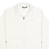 THE NORTH FACE Womens White Fleece Jacket M Zip Outdoor Warm Casual