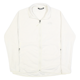 THE NORTH FACE Womens White Fleece Jacket M Zip Outdoor Warm Casual