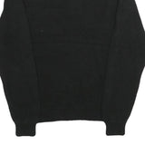 CHAPS Mens Black Plain Cotton Pullover Jumper Half Zip L Classic Knitwear