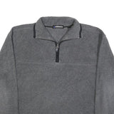 WINNERS Mens Grey Pullover Polyester Jumper S Quarter Zip Casual