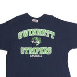 GENUINE MERCHANDISE Mens Navy Blue Gwinnett Stripers Baseball T-Shirt XL Short