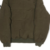 AKSERIES Mens Green Jacket XL Polyester Bomber Plain Zipped Comfort Casual