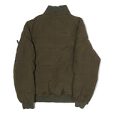 AKSERIES Mens Green Jacket XL Polyester Bomber Plain Zipped Comfort Casual