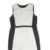 S MAX MARA Womens Black & Cream Sleeveless Day Polyester Sheath Dress M Elegant