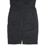 S MAX MARA Womens Black & Cream Sleeveless Day Polyester Sheath Dress M Elegant