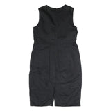 S MAX MARA Womens Black & Cream Sleeveless Day Polyester Sheath Dress M Elegant