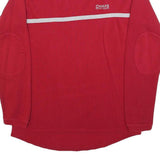 CHAPS RALPH LAUREN Mens Red Crew Neck Sweatshirt M Embroidered Logo Striped